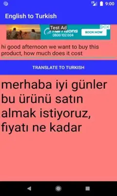 English to Turkish Translator android App screenshot 0