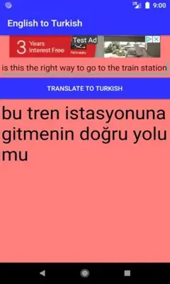 English to Turkish Translator android App screenshot 2